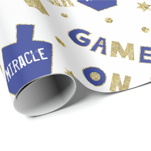 ここで起きた奇跡を包むハヌカ素晴らしの贈り物 ラッピングペーパー (ロールコーナー)