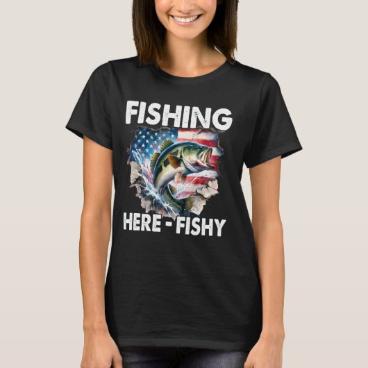ここで釣り-Fishy 1 Tシャツ (正面)