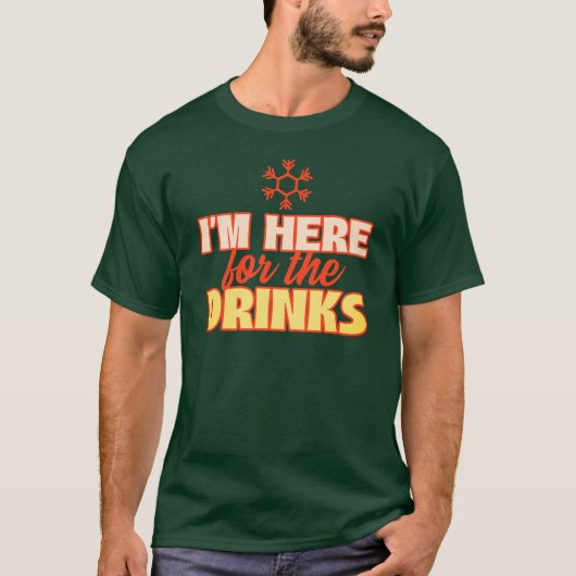 ここで飲み物を Tシャツ (正面)