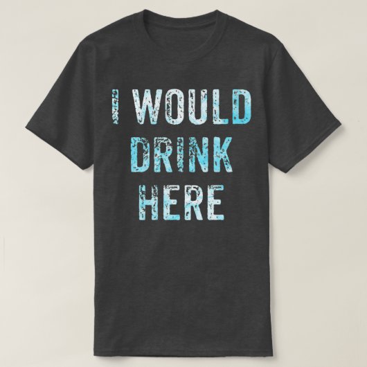 ここで飲むよ Tシャツ (デザイン正面)