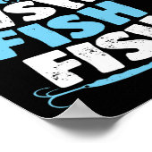 ここで魚釣りFishy Tシャツ男性女性キッズフィッシュ ポスター (角)