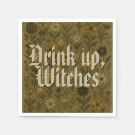 ここで"Boos"飲み上げ、魔女 スタンダードカクテルナプキン