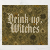 ここで"Boos"飲み上げ、魔女 スパークリングワインラベル (シングルラベル)