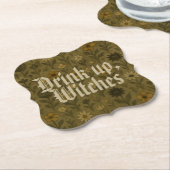 ここで"Boos"飲み上げ、魔女 ペーパーコースター (アングル)