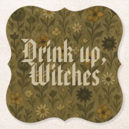 ここで"Boos"飲み上げ、魔女 ペーパーコースター