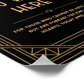 ここにあなたがいたらよかったのに ブラックゴールドメモリアルウェディング ポスター (角)