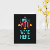 ここにあなたがいてくれたら愛のハート カード (黄色い花)