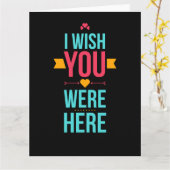 ここにあなたがいてくれたら愛のハート カード (黄色い花)