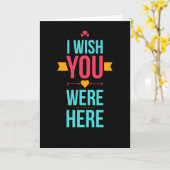 ここにあなたがいてくれたら愛のハート カード (黄色い花)