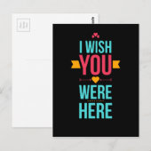 ここにあなたがいてくれたら愛のハート ポストカード (正面/裏面)