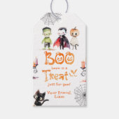 ここにあなたのためのハロウィンパーティーのお菓子があるよ ギフトタグ (正面)