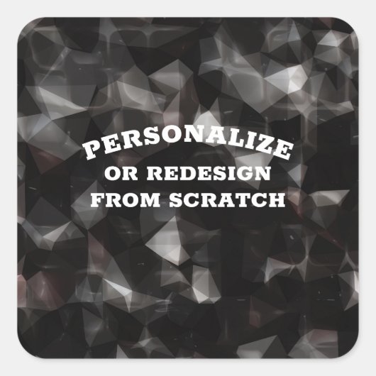 ここにあなたのテキストやデザインを - オリジナルを作成する スクエアシール (正面)