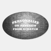 ここにあなたのテキストやデザインを - オリジナルを作成する 楕円形シール (正面)