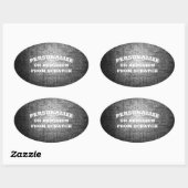 ここにあなたのテキストやデザインを - オリジナルを作成する 楕円形シール (シート)