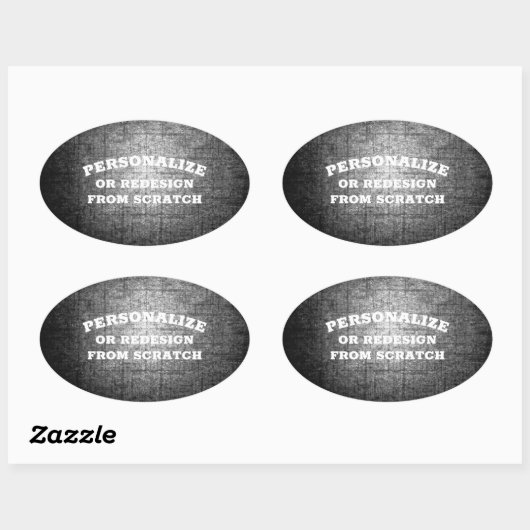 ここにあなたのテキストやデザインを - オリジナルを作成する 楕円形シール (シート)