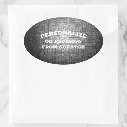 ここにあなたのテキストやデザインを - オリジナルを作成する 楕円形シール (バッグ)