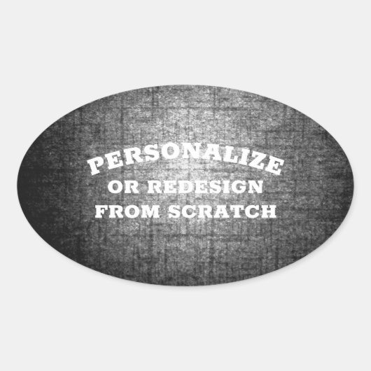 ここにあなたのテキストやデザインを - オリジナルを作成 楕円形シール (正面)