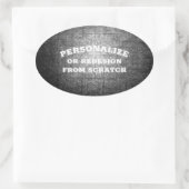 ここにあなたのテキストやデザインを - オリジナルを作成 楕円形シール (バッグ)