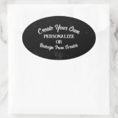 ここにあなたのデザインを - オリジナルを作成 楕円形シール (バッグ)