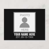 ここにあなたの写真と名前と年齢を入れて ポストカード (正面)