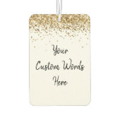 ここにあなたの名言をカスタマイズ 白金色の車 カーエアーフレッシュナー (裏面)