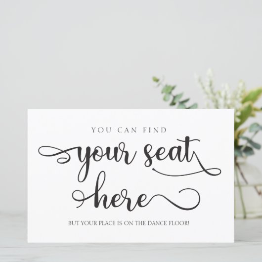 ここにあなたの席を見つけることができるブラック結婚ズ・サイン (スタンド正面)