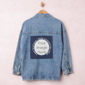 ここにあなたの画像を、写真 カスタムテキストを追加 デニムジャケット (ハンガー)