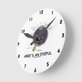 ここにあります注目すべきもの(目の解剖学のユーモア)は ラウンド壁時計 (傾斜)