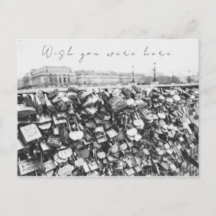 「ここにいたらよかったな」パリのLove Lock Bridge ポストカード
