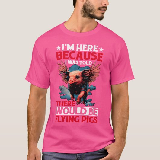 ここにいたら空飛ぶ豚が1957年家族 Tシャツ (正面)
