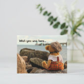 ここにいてくれたらいいのに テディベア ポストカード (スタンド正面)