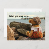 ここにいてくれたらいいのに テディベア ポストカード (正面/裏面)