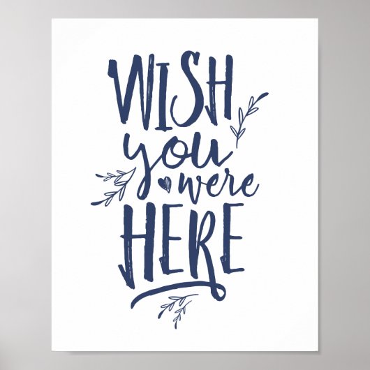 ここにいてくれたらよかったのに 結婚記念テーブルサイン NAV ポスター (正面)