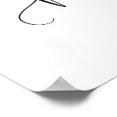 ここにいてくれたらよかったのに 結婚 記念テーブルサイン v2 ポスター (角)