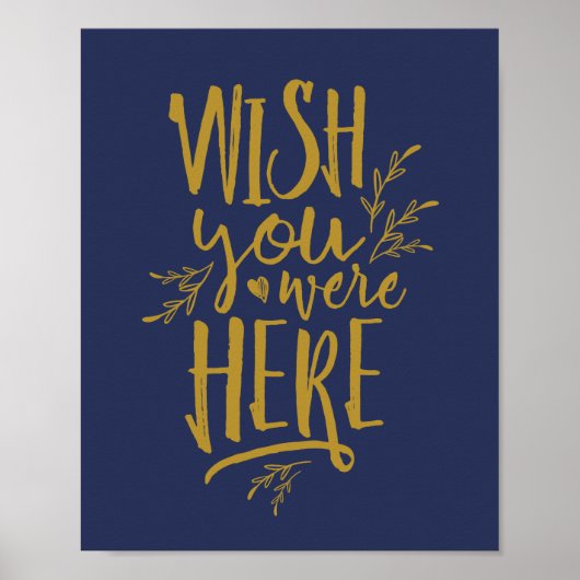 ここにいてくれたらよかったのに 結婚 記念 テーブル サイン ネイビー (正面)