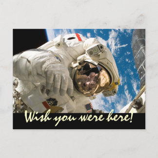 ここにいてほしい宇宙飛行士宇宙旅行 ポストカード