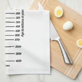 ここにいます(地質年齢の地球の歴史) キッチンタオル (四つ折り)