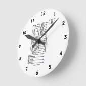 ここにいます(地質年齢の地球の歴史) ラウンド壁時計 (傾斜)