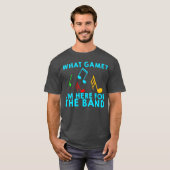 ここにいるために何ゲームやるバンド レトロ Tシャツ (正面フル)