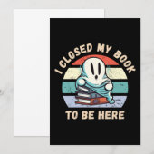 ここにいるために本を閉じたよ、面白い幽霊 招待状 (正面/裏面)