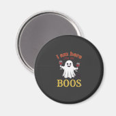 ここにいるよ!ハロウィーンの幽霊ワイングラス くもW マグネット (正面/裏面)