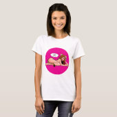 ここにいるニャ Tシャツ (正面フル)