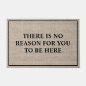 ここにいる理由はない 面白い ドアマット (正面)