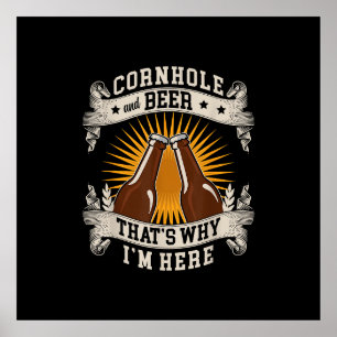 ここにいる理由はコーンホールとビール Cornhole ポスター