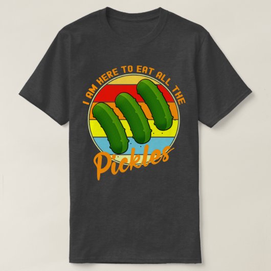 ここにすべての食べ漬物を私が持ち込む Tシャツ (デザイン正面)