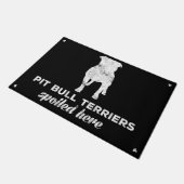 ここにだめになるピット・ブルテリア ドアマット (アングル)