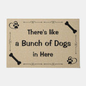 ここにの犬の束が後をつけます恋人のドア・マットのあります ドアマット (正面)