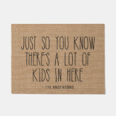 ここにはたくさんの子どもがいると分かっているだろう ドアマット (正面)