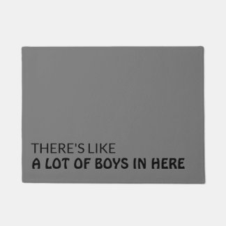 ここには男の子が多い ドアマット