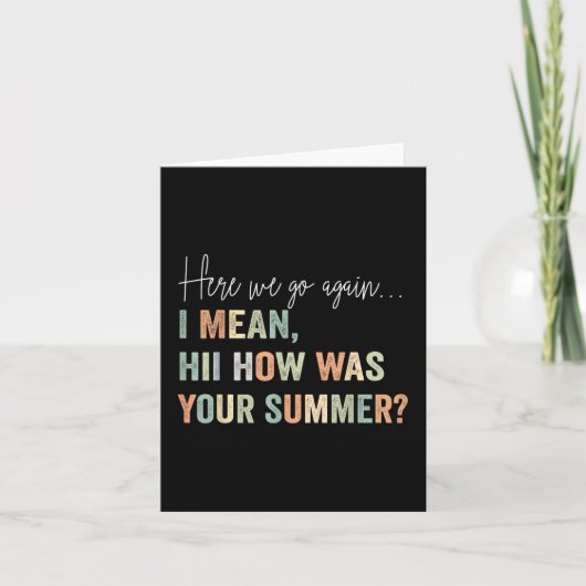 ここにまた行くよ君の夏茶はどうだった カード (正面)